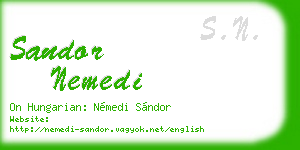 sandor nemedi business card